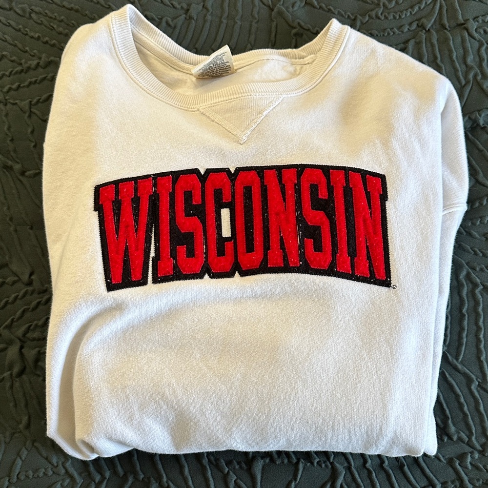 Wisconsin White Sweatshirt!